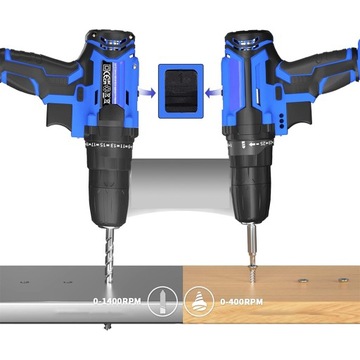 WIERTARKO AKUMULATOROWA WKRĘTARKA 21V + 2 AKU + ZESTAW WIERTEŁ