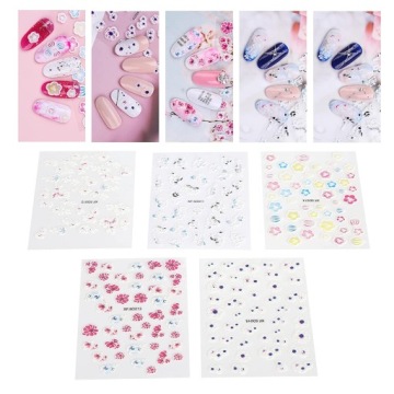 5D наклейки для украшения ногтей, узоры БАБОЧКИ