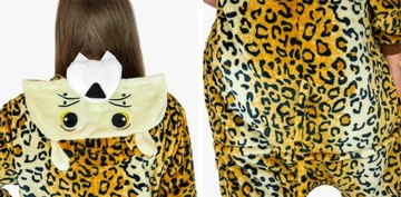 ПЛЮШЕВЫЙ ГЕПАРД, ТЕПЛАЯ ПИЖАМА КИГУРУМИ, НАРЯД, ПОДАРОЧНЫЙ СПОРТИВНЫЙ КОСТЮМ S