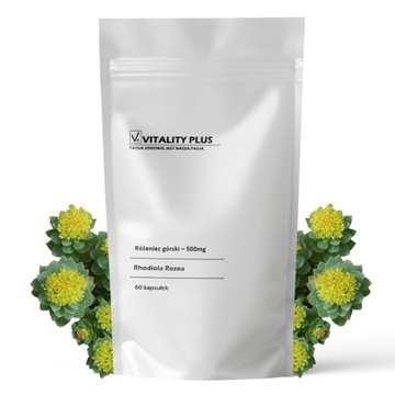 RÓŻENIEC GÓRSKI - Rhodiola rosea - EKSTRAKT 500 mg - Stres Koncentracja