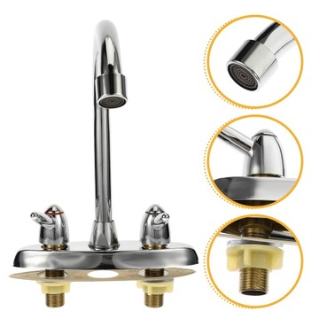 Podwójny kran obrotowy do zlewu kuchennego DUAL