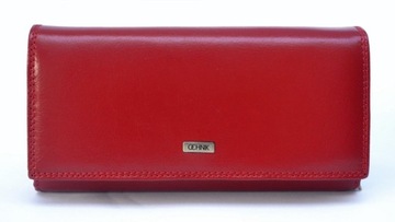 OCHNIK skórzany portfel damski duży czerwony SL-187-41