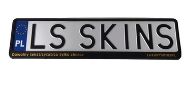 RAMKA TABLICY REJESTRACYJNEJ WŁASNY NAPIS / KOLOR