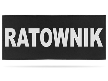 RATOWNIK 35x15cm DUŻY ODBLASKOWY EMBLEMAT NA PLECY