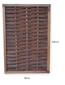 Panel z wikliny SALERNO, ogrodzeniowy, płot wiklinowy - rozmiar 80 x 100 cm