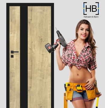 Drzwi Classen Litauen 3 Dąb Halifax Iridium CPL Black 90L