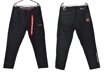 DIVERSE CARGO JOGGERY SPODNIE CZARNE MĘSKIE BOJÓWKI roz. w34 L32 L