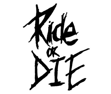 Naklejka Ride or Die na Rower, Motor 10 cm x 8 cm
