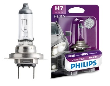 PHILIPS VISION PLUS H7 12V 55W +60% ŚWIATŁA 1SZT