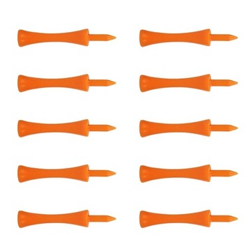 Plastikowe koszulki golfowe Tee z piłeczkami golfowymi Plastikowe kołki ograniczające do gwoździ golfowych 70 mm Pomarańczowe