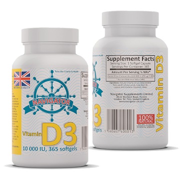 Навигатор Витамин D3 10 000 МЕ 365 капсул В ГОД