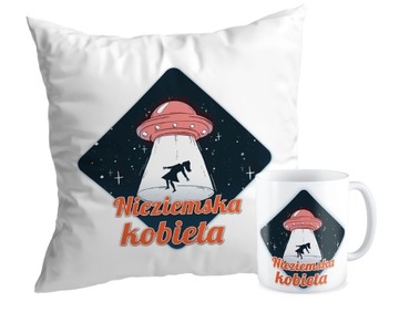 Zestaw PODUSZKA + KUBEK prezent DZIEŃ KOBIET
