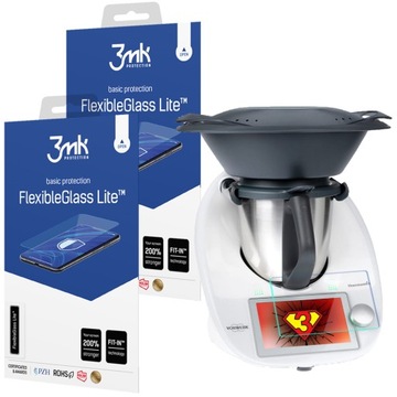 ZESTAW 2x SZKŁO HYBRYDOWE NA EKRAN 3MK FLEXIBLEGLASS LITE DO THERMOMIX TM6