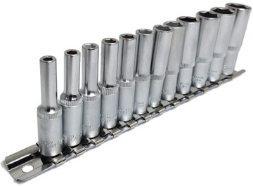 YATO - NASADKI DŁUGIE NA LISTWIE 1/4'' ZESTAW NASADEK 4-13MM