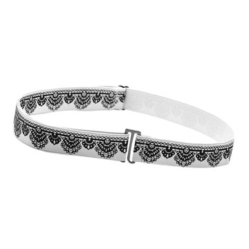 Womens Stretch Belt Adjustable White Floral