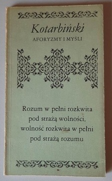 Kotarbiński - Aforyzmy i myśli