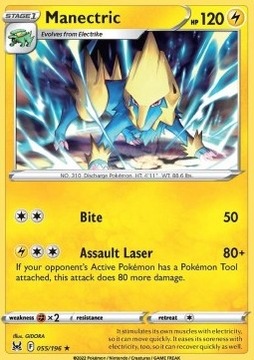 Karty Pokemon (LOR 055) Manectric