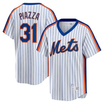 Koszulka zawodnika z kolekcji Piazza White New York Mets Home Cooperstown,