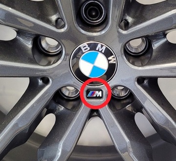 Наклейка хром BMW M-Power 3D, значок на диски, руль 17х9 - 1 шт.