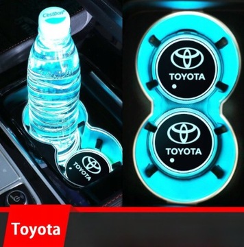 Держатель чашки Toyota со светодиодным проектором с логотипом Yaris Avensis Aygo