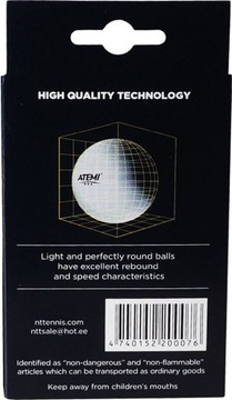 PIŁECZKI DO TENISA STOŁOWEGO PING PONGA ATEMI *** BIAŁE 6SZT