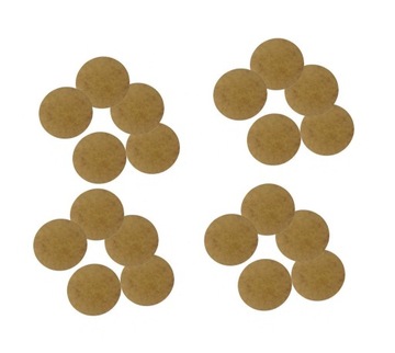 Podstawka okrągła 40mm MDF/HDF 20szt. 3mm
