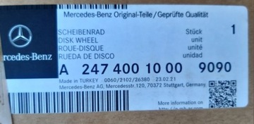 MERCEDES DISK OCELOVÝ R17 A2474001000 7JX17H2 ET44 NOVÁ