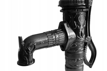 НАСОС АБИССИНСКИЙ ДЕКОРАТИВНЫЙ САДОВЫЙ DELUX ЧЕРНЫЙ + ОСНОВАНИЕ + ШЛАНГ - ВЫСОКОЕ КАЧЕСТВО!