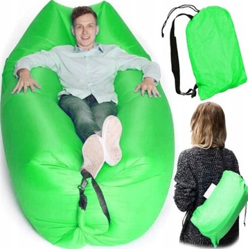 NADMUCHIWANA ROZKŁADANA SOFA LAZY BAG NA PLAŻE FOTEL MATERAC LEŻAK