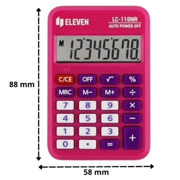 Калькулятор карманный офисный 8-значный Розовый
