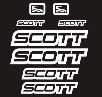 SCOTT białe naklejki na rower 1-2B RÓŻNE KOLORY