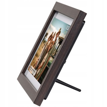 ДЕНВЕР ЦИФРОВАЯ ФОТОРАМКА СЕНСОРНАЯ РАМА ФОТО ВИДЕО ДЕРЕВЯННАЯ РАМА 10,1 ДЮЙМА