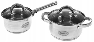 Набор горшков НАБОР 8 шт. Гаенки Кастрюля Индукционная