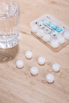 Zatyczki do uszu formowane Haspro Mold 6P transparentne