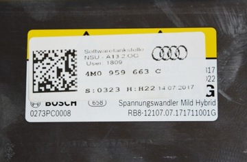 4M0959663C AUDI A7 Q7 A8 4N MĚNIČ NAPÍNÁK