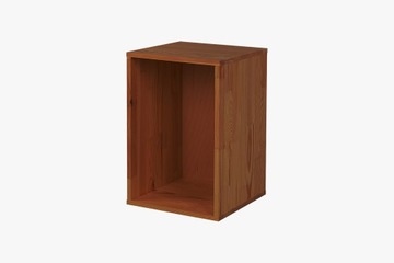 Drewniany regał skrzynkowy RS6 /45x30x30cm/ Brązowy