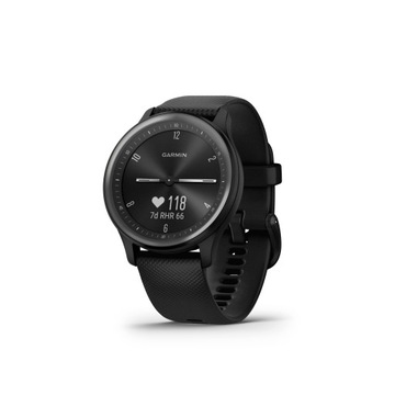 Garmin Vivomove Sport Czarna koperta z detalami w