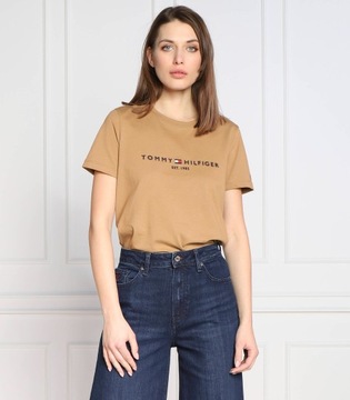 T-shirt damski okrągły dekolt Tommy Hilfiger rozmiar XS