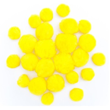 Brewis Fluffy Yellow Pompoms Набор ДЕКОРАТИВНЫХ ПОМПОНОВ Декоративный супер