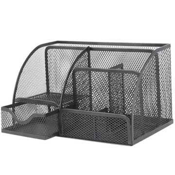 METALOWY PRZYBORNIK NA BIURKO DUŻY ORGANIZER 6 KOMÓR A4 BIURKOWY DO PRACY