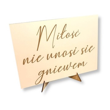 16 TABLICZEK Z HYMNEM O MIŁOŚCI 30X20 BIAŁE