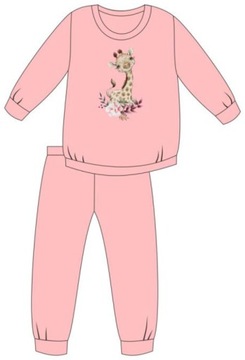 Пижама для девочек Cornette 951/169 Giraffe размер 110/116 розовая с принтом жирафа