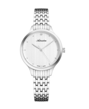 Szwajcarski zegarek damski Adriatica srebrna bransoleta - pudełko + GRAWER