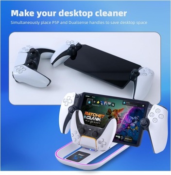 ЗАРЯДНАЯ СТАНЦИЯ RGB ДЛЯ PS5 ПОРТАЛЬНАЯ ЗАРЯДНАЯ СТАНЦИЯ ДЛЯ PS5 ПРОЕКТ Q+Dualsense