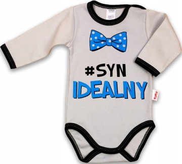 BODY Z NAPISAMI, SYN IDEALNY r 74 KLEKLE PROMOCJA