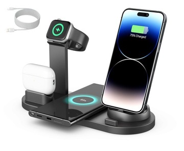 Ładowarka indukcyjna 3w1 magnetyczna do IPhone/Micro/Type-C 15W