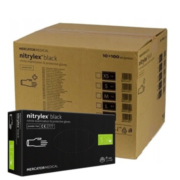 Nitrylex Black Czarne Rękawice Nitrylowe x10