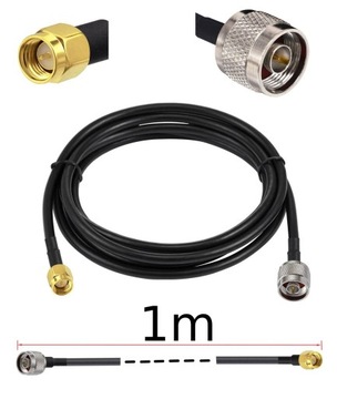 Kabel antenowy wtyk Nm / SMA do LTE/5G/3G/GSM/WiFi - 1m
