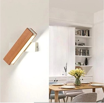 СВЕТОДИОДНЫЙ НАСТЕННЫЙ СВЕТИЛЬНИК ВРАЩАЮЩИЙСЯ НА 360° ДЕРЕВЯННЫЙ НАСТЕННЫЙ СВЕТИЛЬНИК