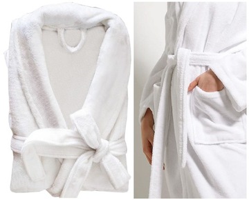 Szlafrok płaszcz kąpielowy Cotonna XL Greno Frotex biały